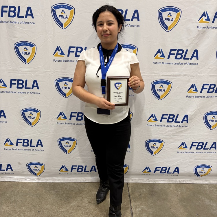 Congrats to Andrea Perez Alba, First place in Exploring Business Concepts at the FBLA State Conference. 