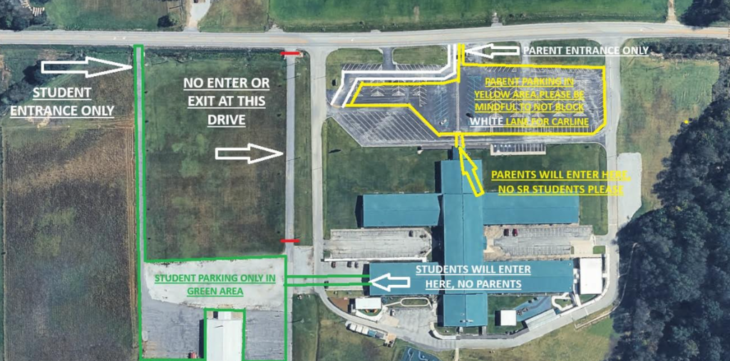 Parking Map for Senior Walk