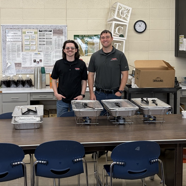 Thank you to Fabco for providing Fazoli’s lunch for our GCTJHS staff on Monday! It was greatly appreciated. Great Day To Be A Jr Eagle! 🦅