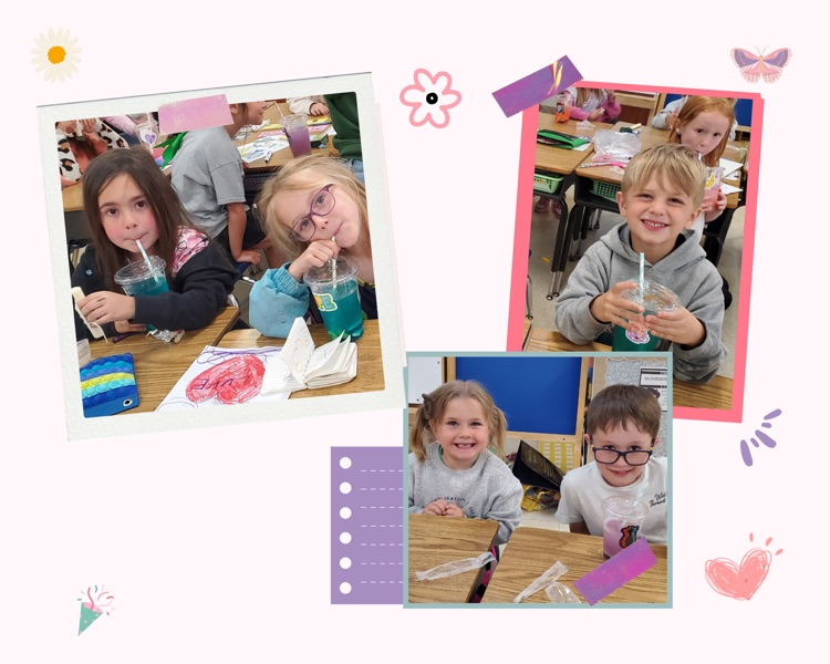 Mrs. Melissa's class worked hard to finish their Atlas Testing and celebrated with making flavored waters!! 