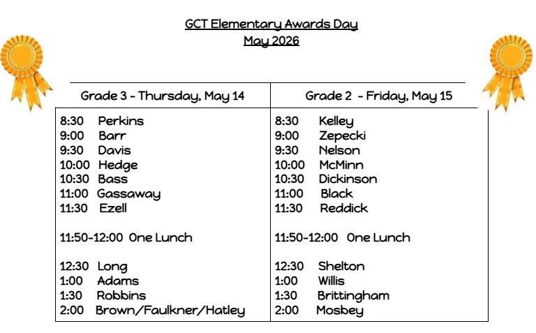 Awards Day Schedule