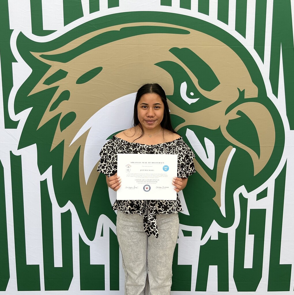 Student with a certificate