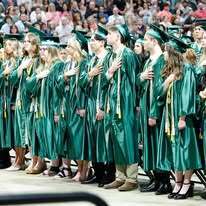 Graduates during the National Anthem