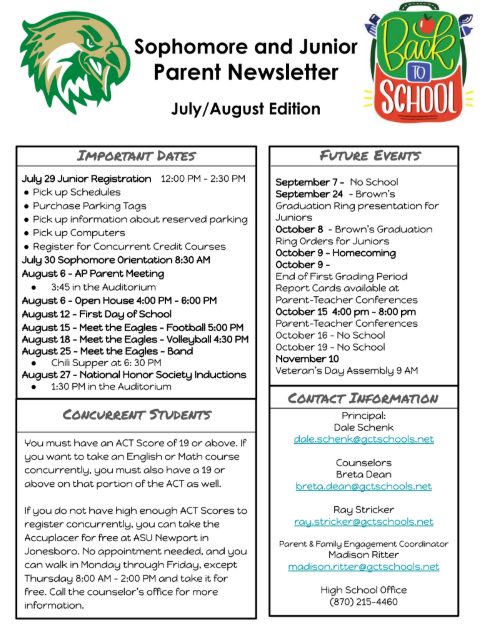 Underclassmen Newsletter