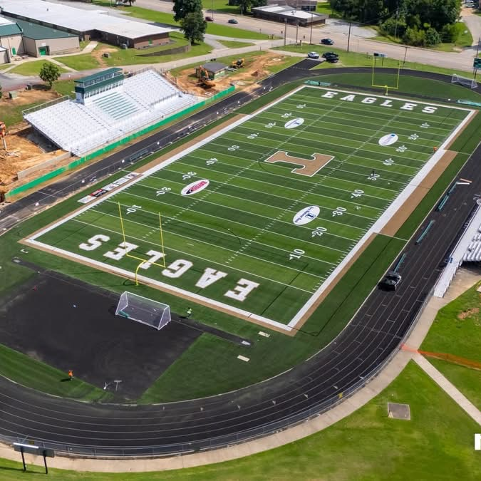 New GCT Football & Soccer Field is coming together!  TY to Natural State Droneworks for the photos! 