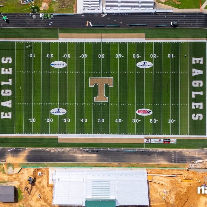 New GCT Football & Soccer Field is coming together!  TY to Natural State Droneworks for the photos! 