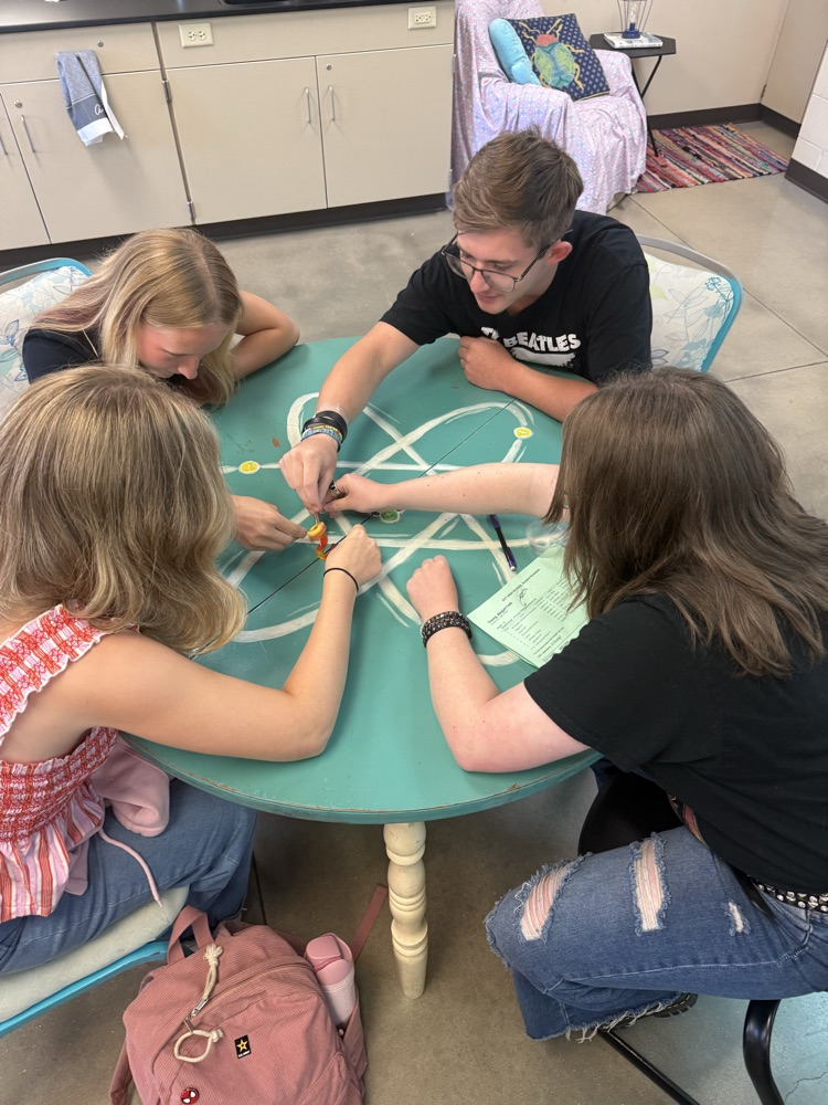 Students working