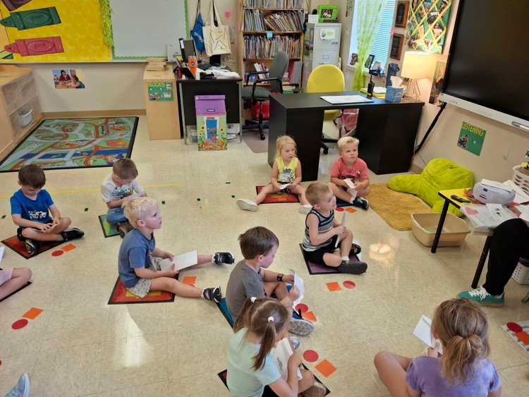 students with shapes