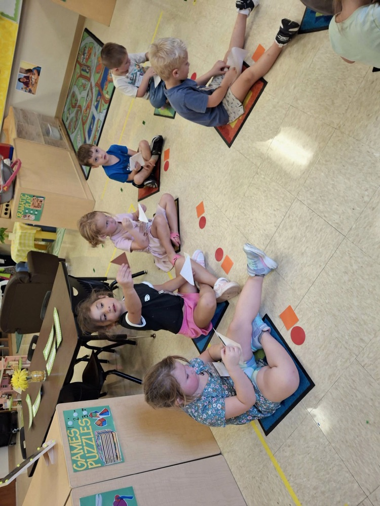 students with shapes