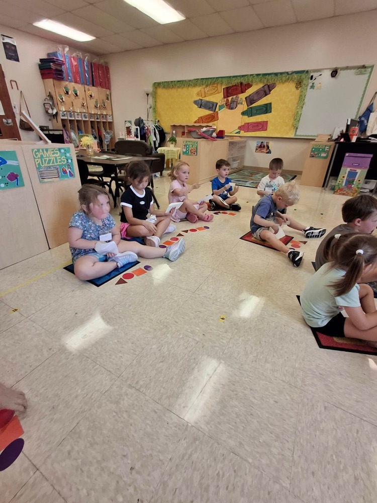 students with shapes