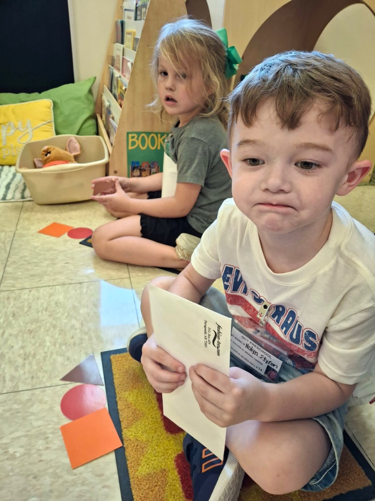 students with shapes