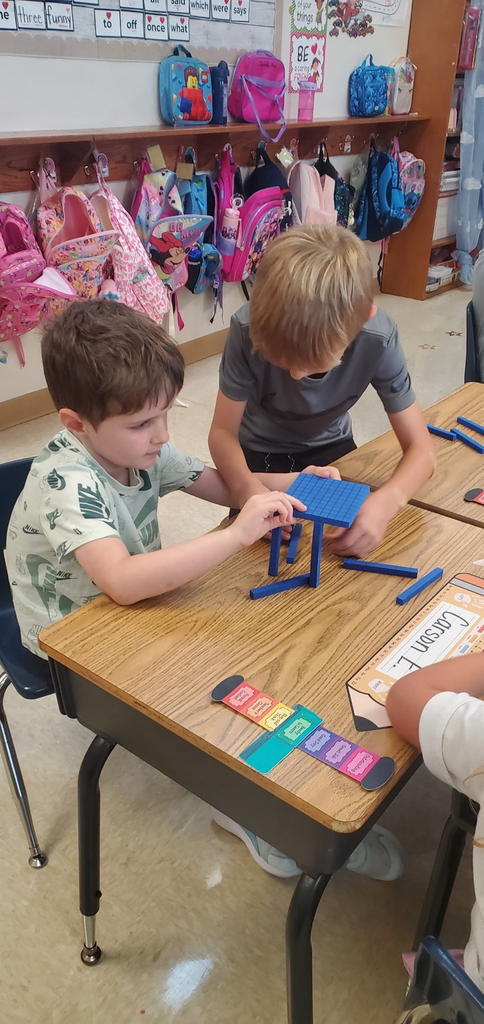 Mrs Melissa's class has been working on sorting objects. Today we listened to the read aloud If I Built A School. We sorted objects and worked together to build our own parts of a school with a little imagination!