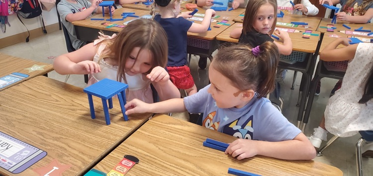 Mrs Melissa's class has been working on sorting objects. Today we listened to the read aloud If I Built A School. We sorted objects and worked together to build our own parts of a school with a little imagination!