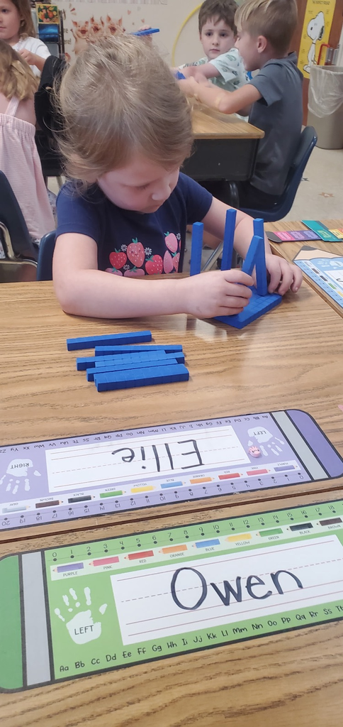 Mrs Melissa's class has been working on sorting objects. Today we listened to the read aloud If I Built A School. We sorted objects and worked together to build our own parts of a school with a little imagination!