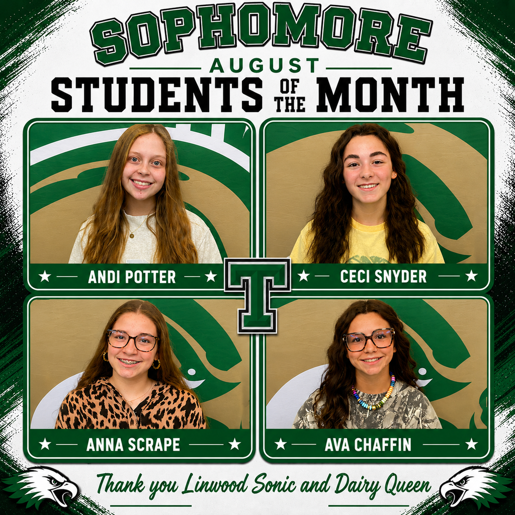 Sophomore August Students of the Month