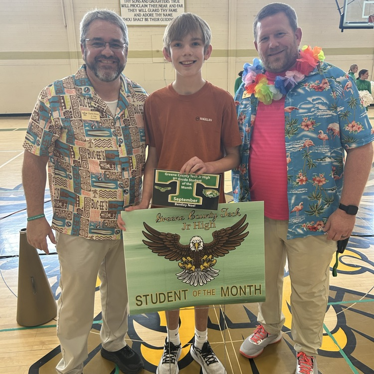 Bentley Noel is the GCTJHS 9th grade student of the month!  