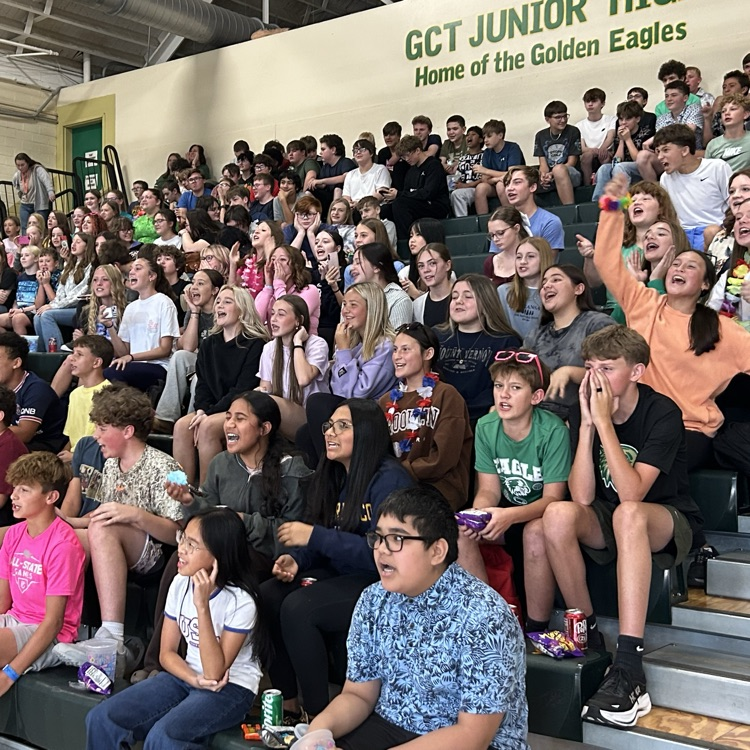 What a GREAT Thursday refreshment at GCTJHS! 🦅 We celebrated our September Students of the Month, recognized our Football, Cheer & Dance teams, and even enjoyed a game! What a way to celebrate our Jr. Eagles! 💚💛 #GreatDayToBeAJrEagle