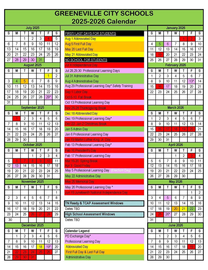 2025-26 Calendar