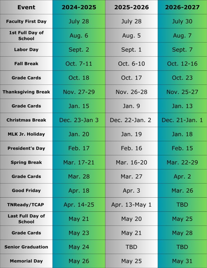 planning calendar
