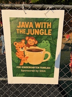 Kindergarten parents got to meet on the playground.  