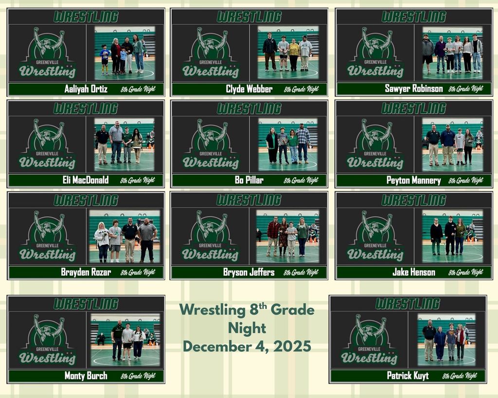8th Grade night for Wrestling