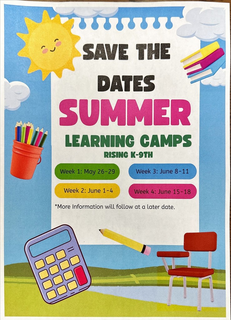Summer Learning Camp Dates