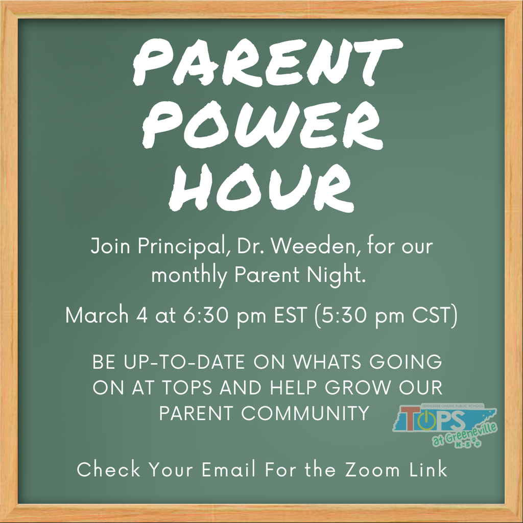 Tennessee Online Public School Parent Power Hour