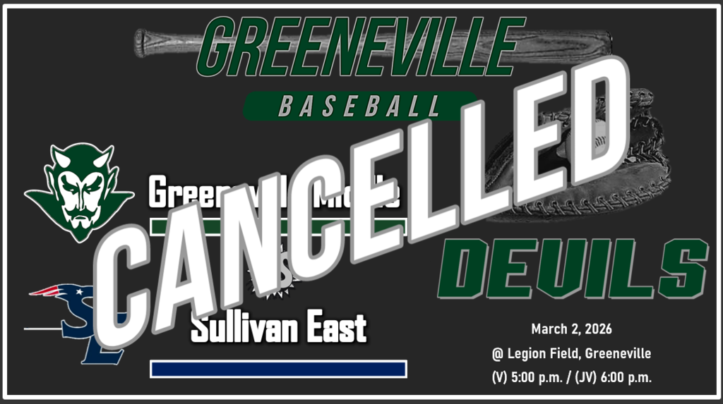 Baseball game cancelled against sullivan east.