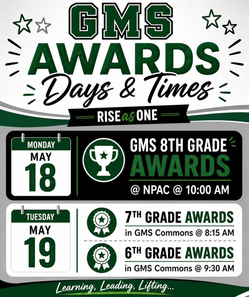 GMS awards times and locations