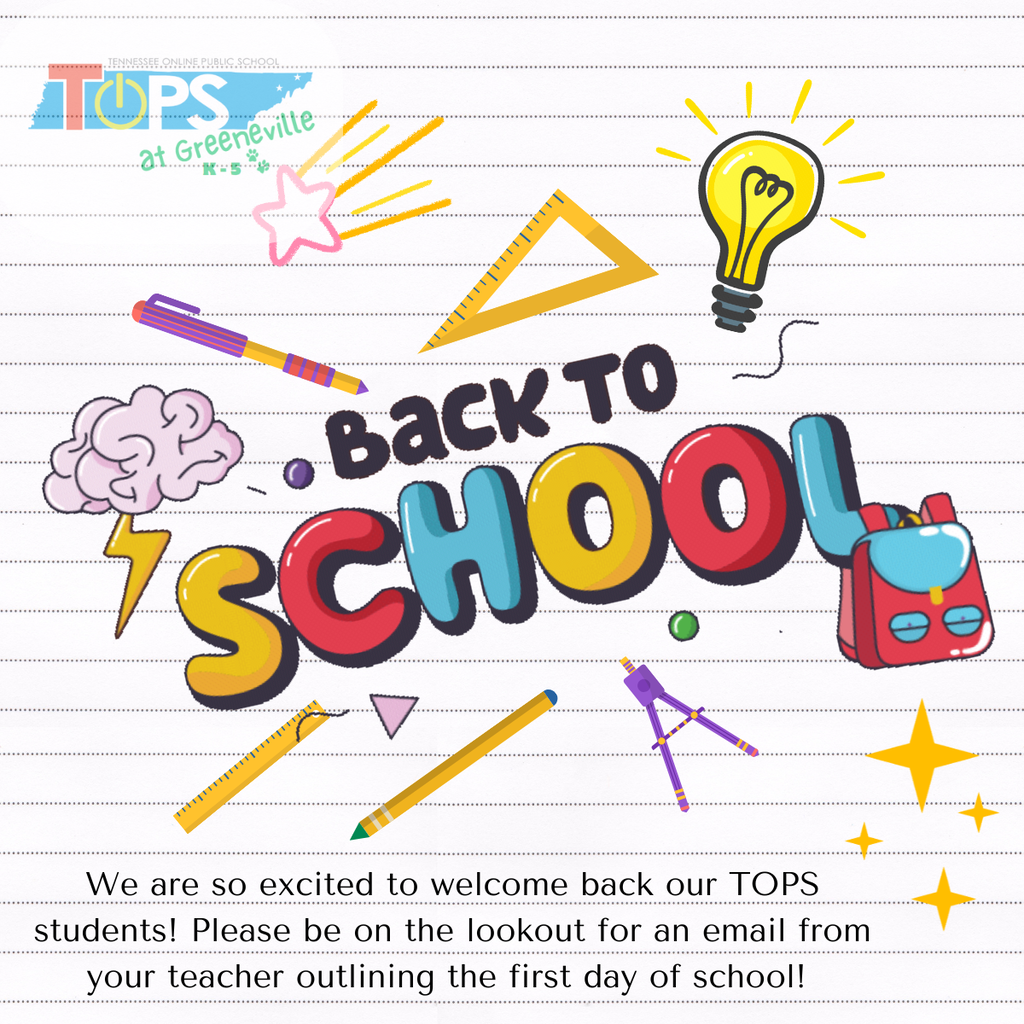 Back to School Reminder Tennessee Online Public School