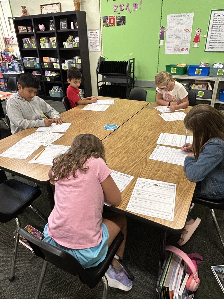 students working hard