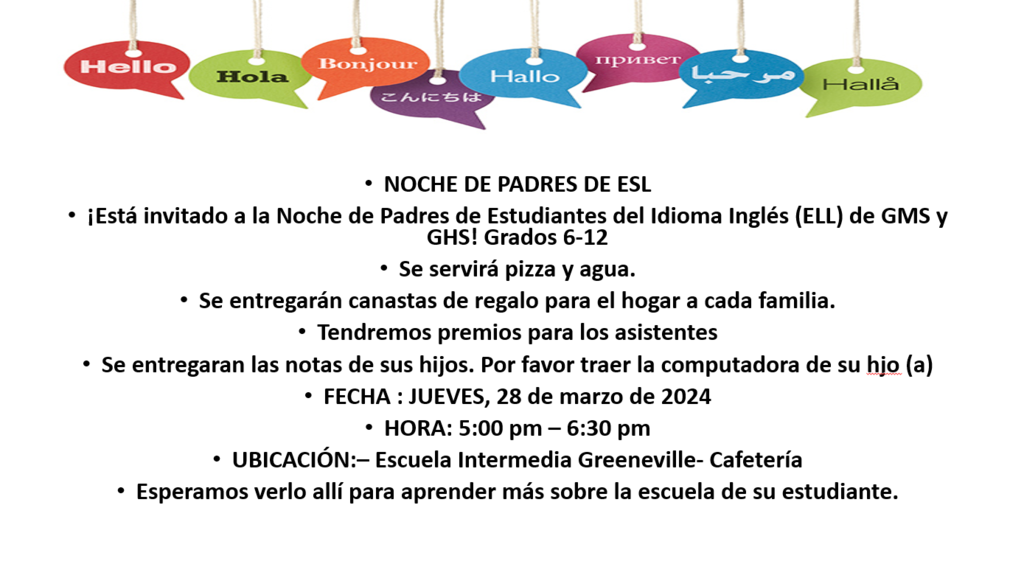 Noche de Padres de ESL