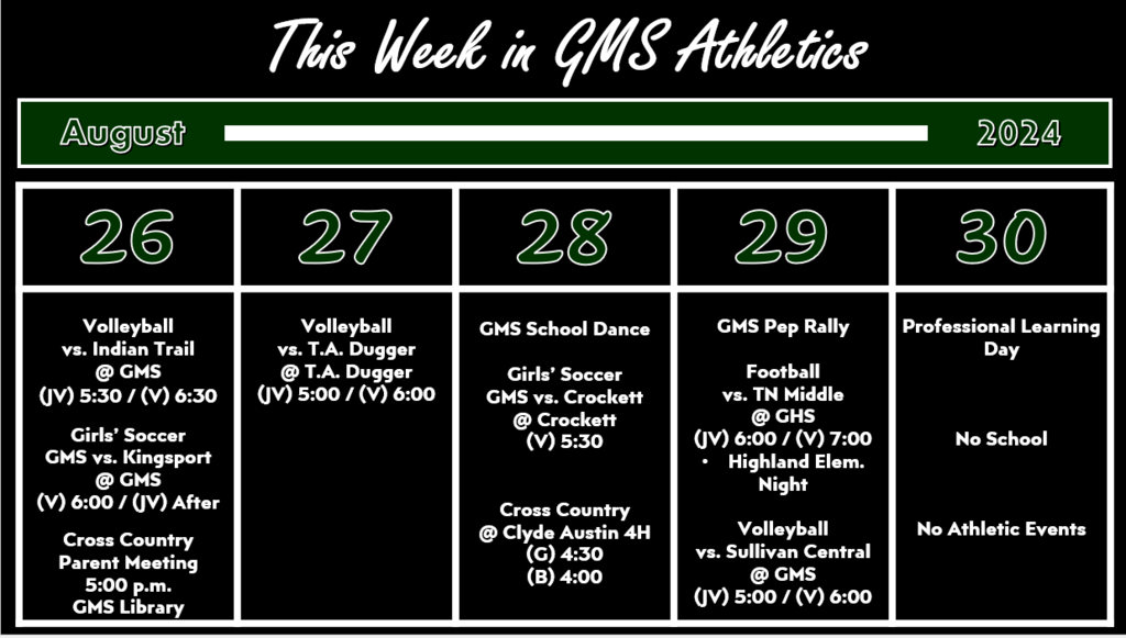 Week of August 26th