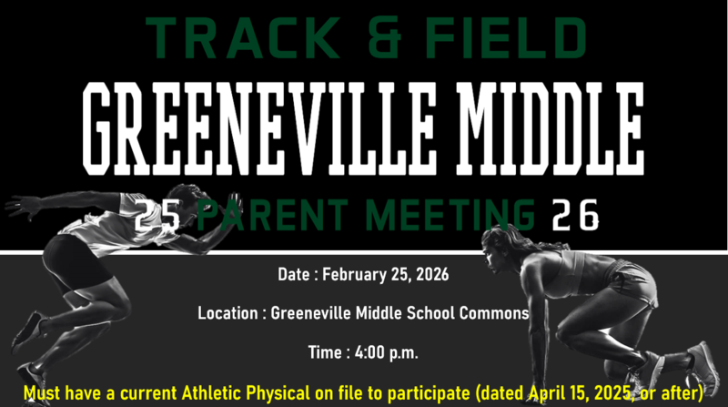 Track and Field parent meeting February 25