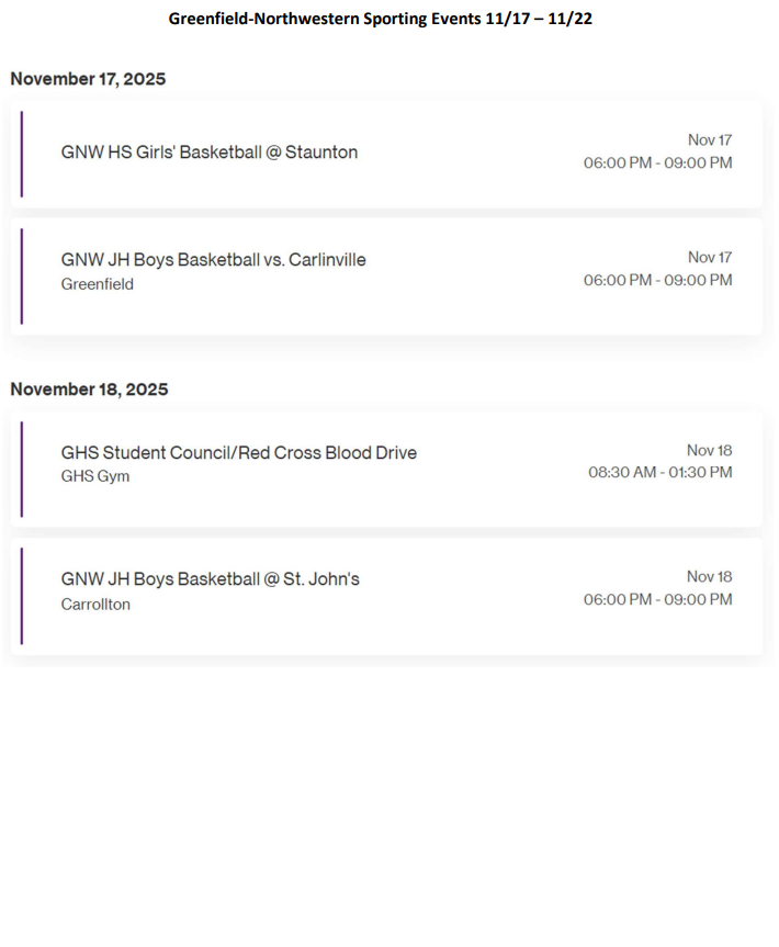 GNW Sports 11-17 to 11-22 part 1