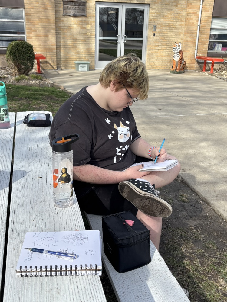 JH Art drawing outside