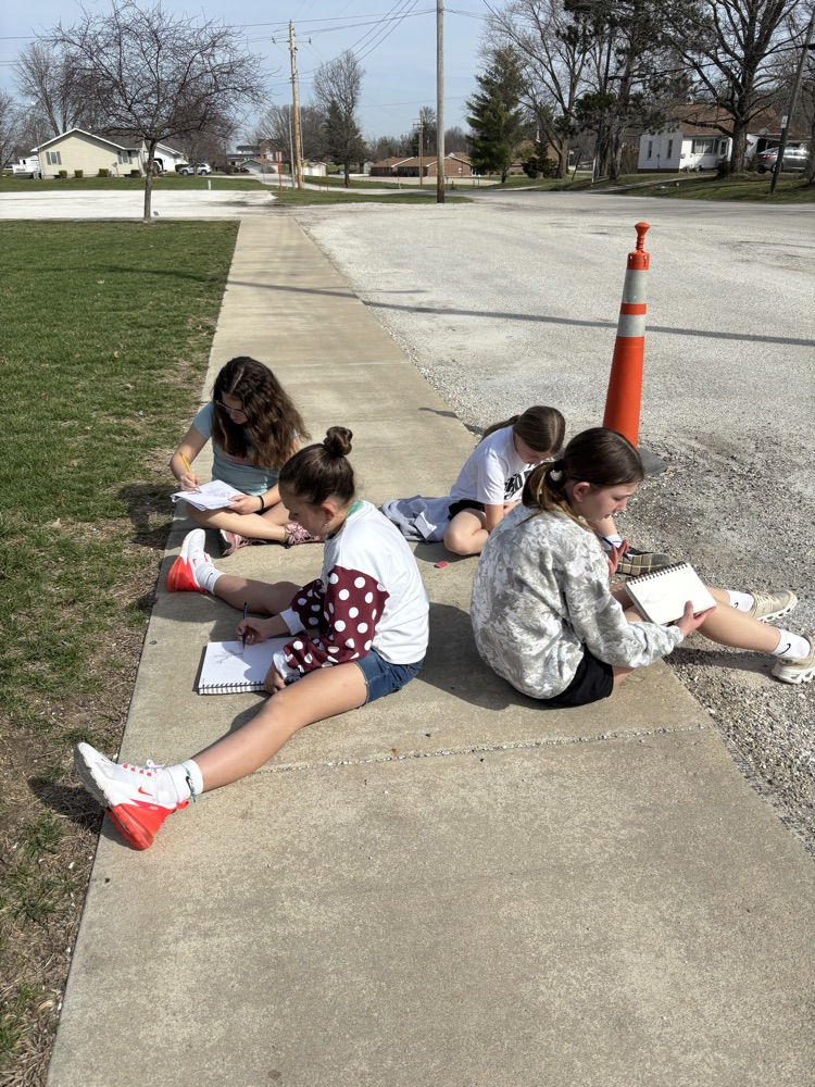 JH Art drawing outside