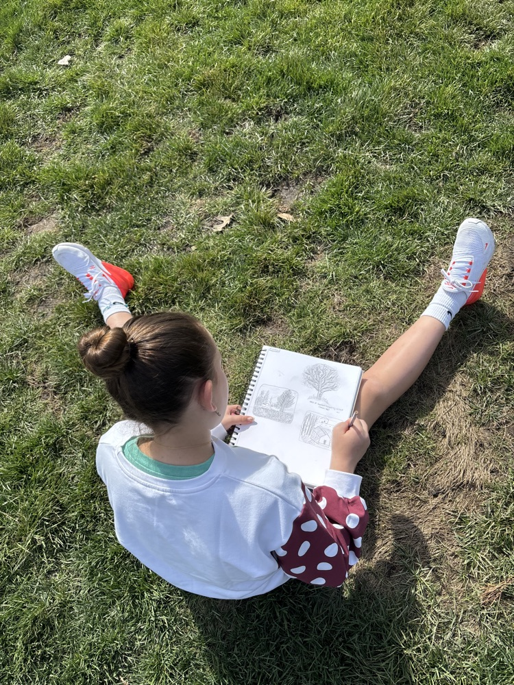 JH Art drawing outside