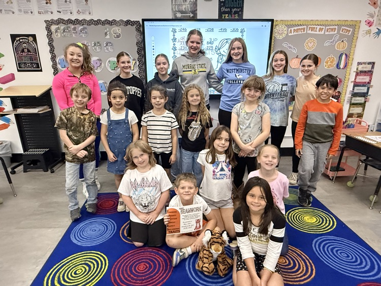 Miss Lehr’s class earned the Traveling Tiger this month