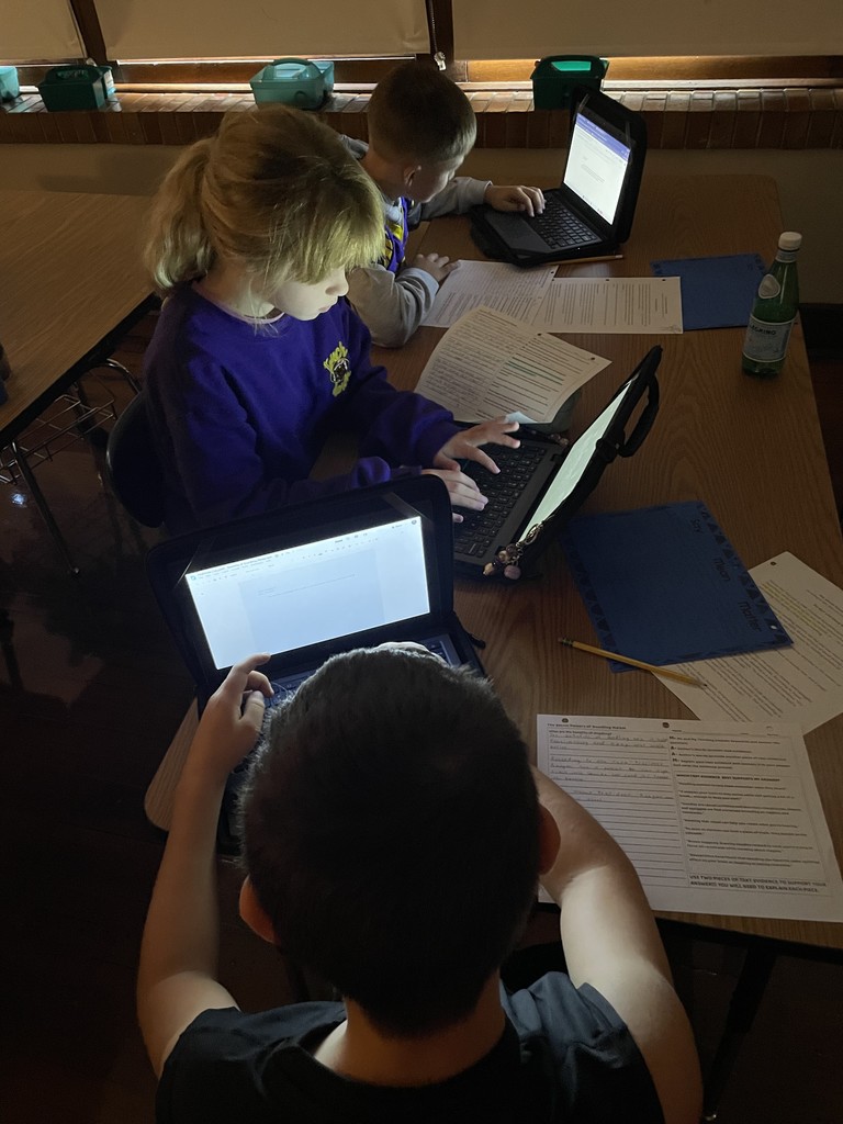 students learning