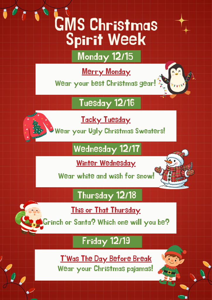 winter spirit week
