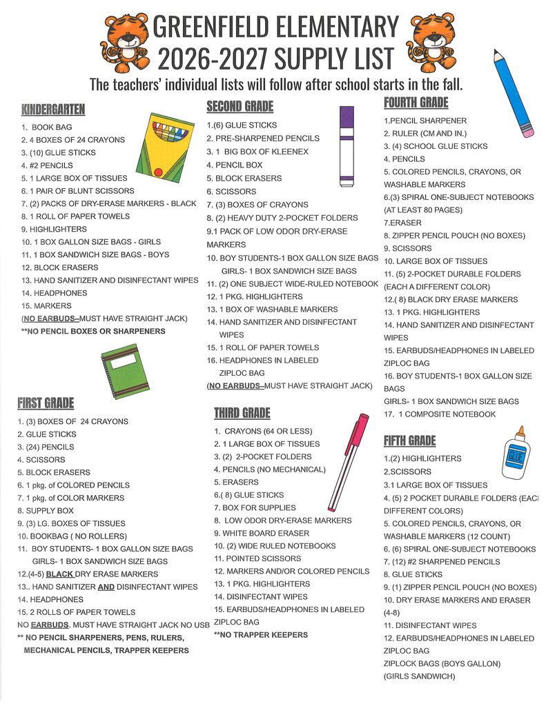 supply list