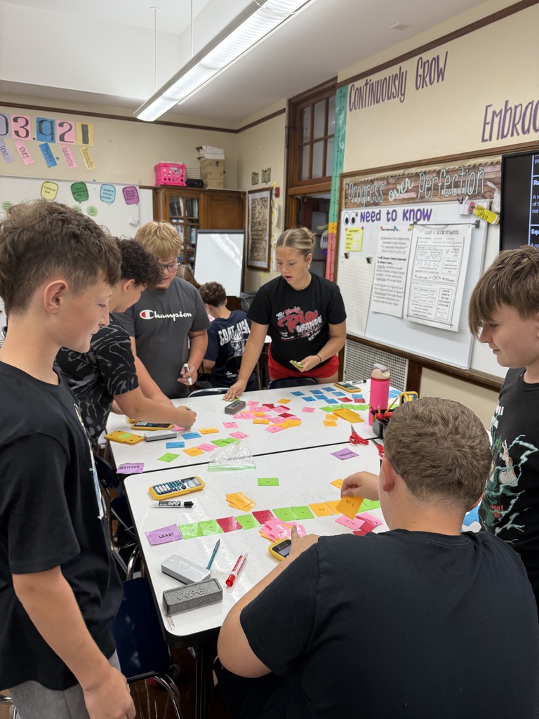 students learning