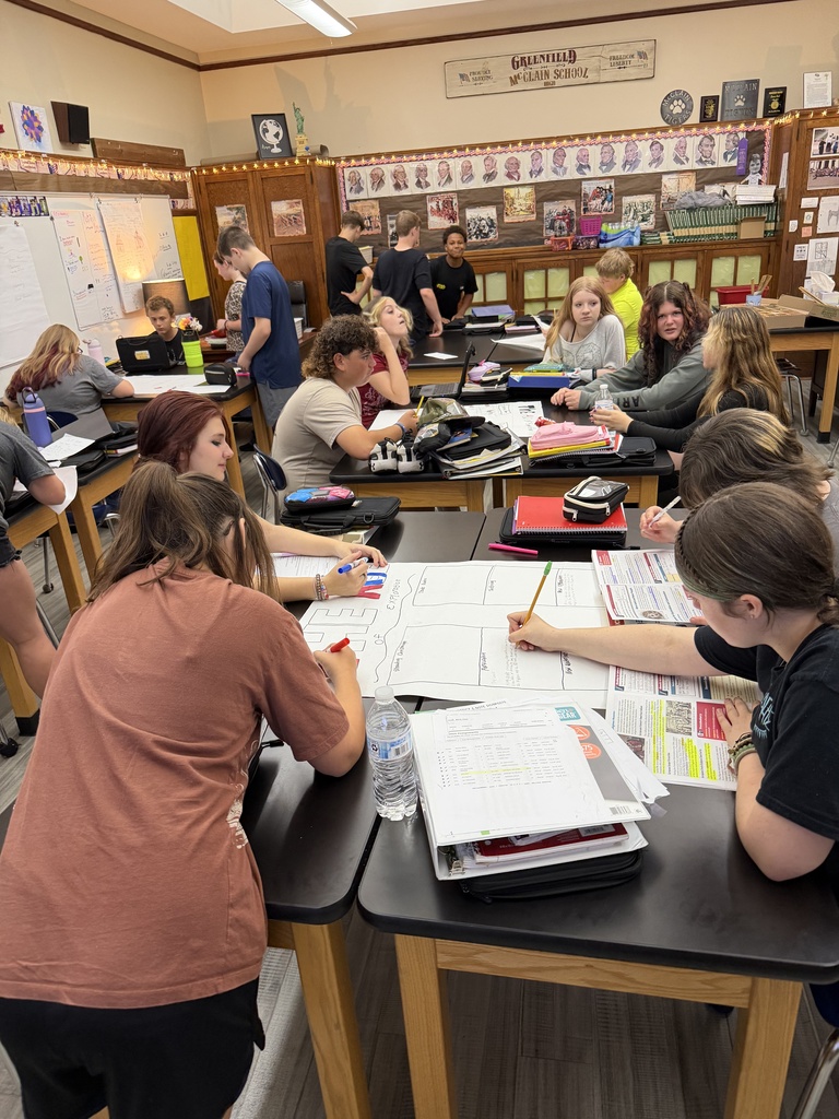 students learning