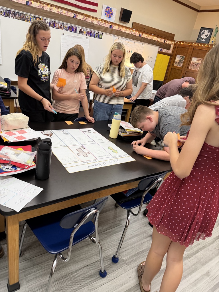 students learning