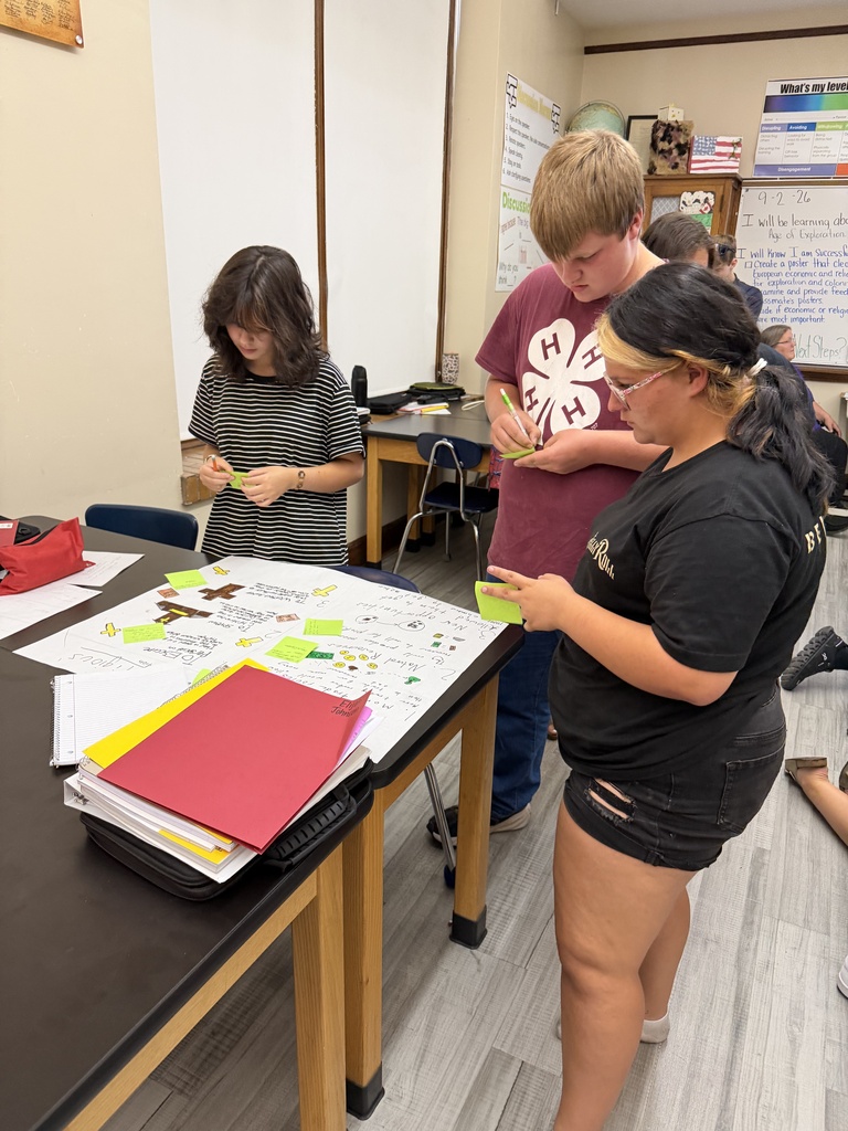 students learning