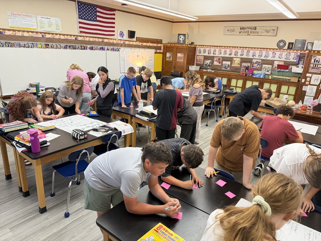 students learning