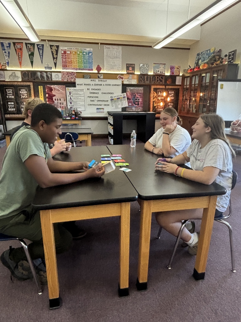 students learning
