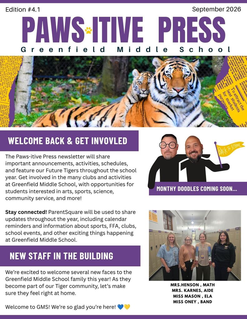 page 1 of the newsletter