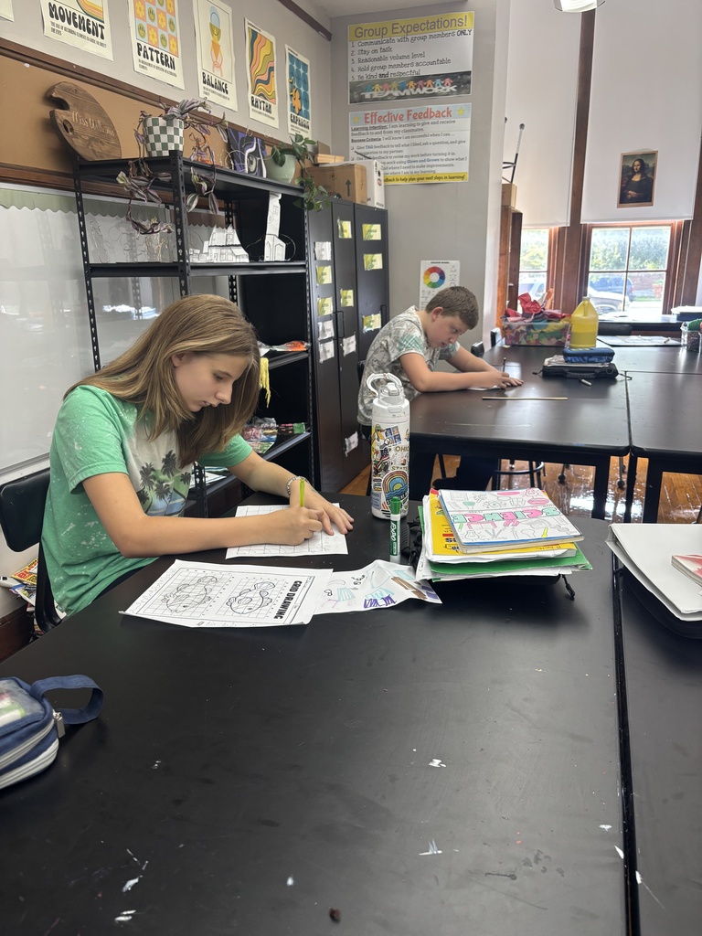 students learning